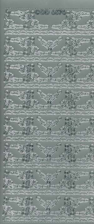 6576 - Hj�rner - stickers - s�lv